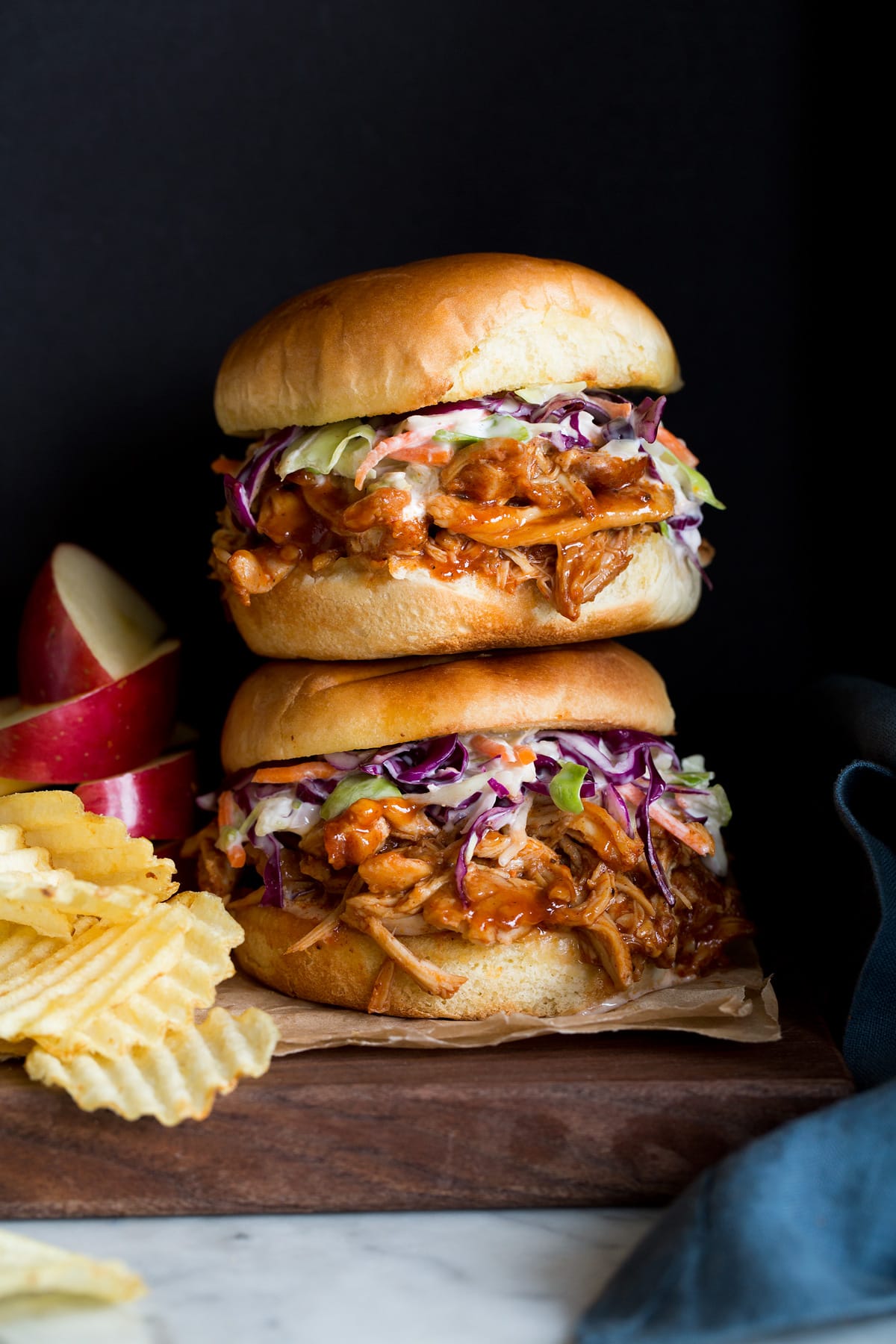 Sweet & Tangy Crockpot BBQ Pulled Chicken: Low Sugar Option